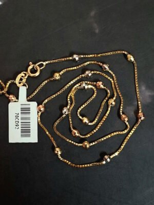 70CD92 Cadena Bolitas oro 14 Kt.