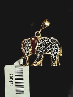 70DJ22 Dije Elefante Oro 10 Kt.