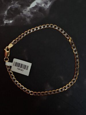 70PL83 Pulso Cubano oro 14 Kt.