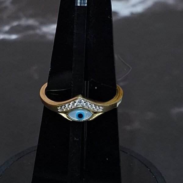Anillo Ojo Turco en oro de 14 Kt.